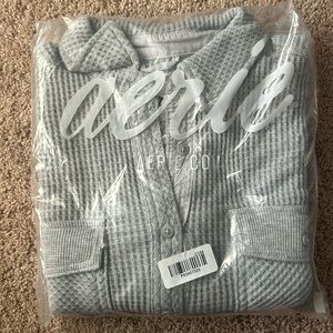 NWT Aerie Lumberjane waffle shirt - gray
